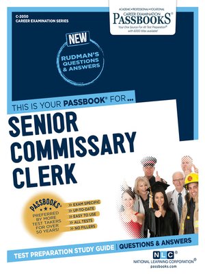 cover image of Senior Commissary Clerk